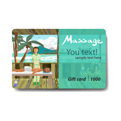 Holiday beach discount gift card vector
