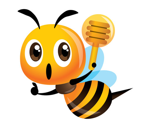 Illustration cartoon cute bee vector