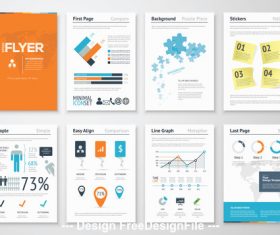 Infographic big set vector
