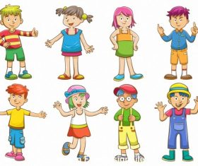 Kids play cartoon vector