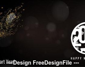 Lets start year 2020 new year greeting card vector