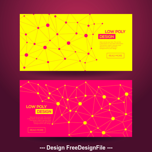 Low poly card design vector