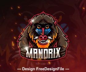 MANDRIX Mascot Esports Logo vector