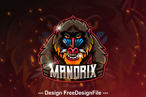 MANDRIX Mascot Esports Logo vector