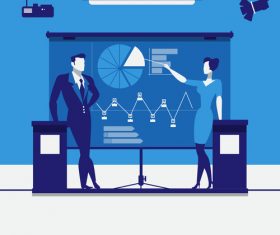 Market business analysis template illustration vector