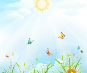 Meadow cartoon vector