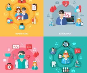 Medical concept color leaflet vector