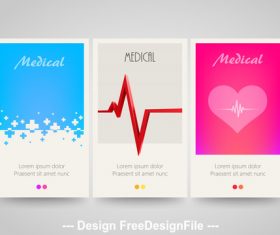Medical vertical banners vector