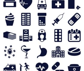Medicine silhouette icon vector