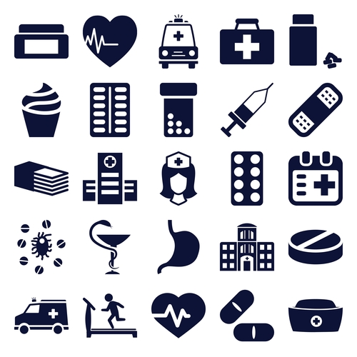 Medicine silhouette icon vector