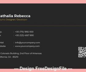 Minimalist Business Card PSD Template