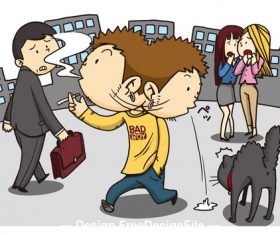 Moral cartoon vector