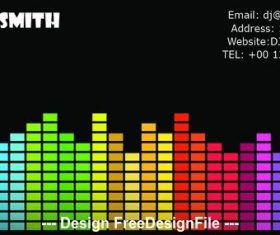 Music Business Card PSD Template