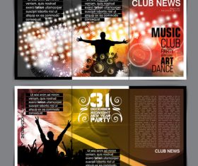 Music celebration template layout vector