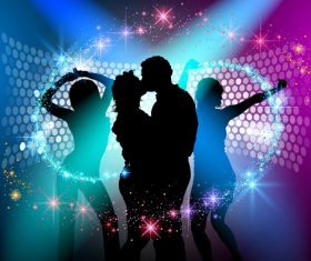 New year dance party poster vector