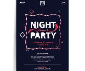 Night party dance party vector
