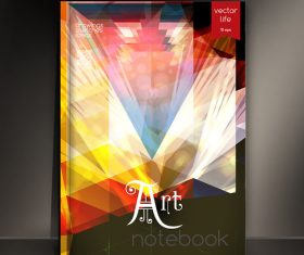 Notebook art cover design vector