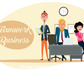 Office employee template illustration vector