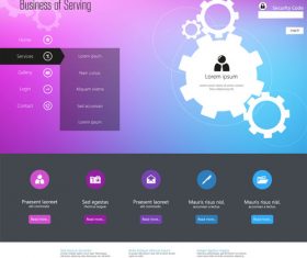 Online service website templates design vector