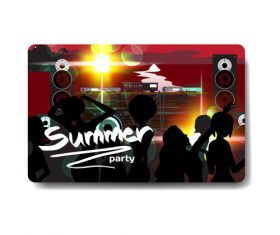 Open air concert card vector