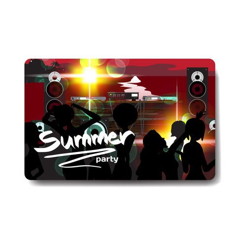 Open air concert card vector