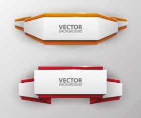 Origami banner vector