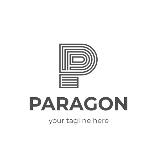 Paragon P Letter Logo vector