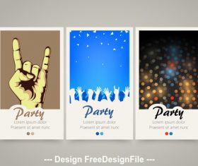 Party vertical banners vector
