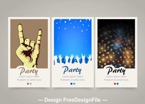 Party vertical banners vector