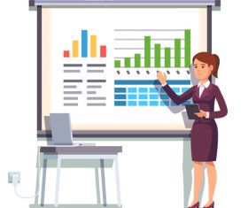 Performance report template illustration vector