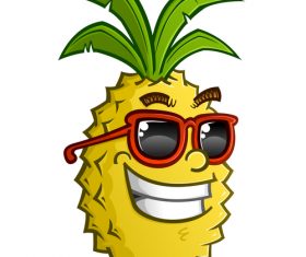 Pineapple cartoon vector