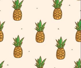 Pineapple seamless background pattern vector