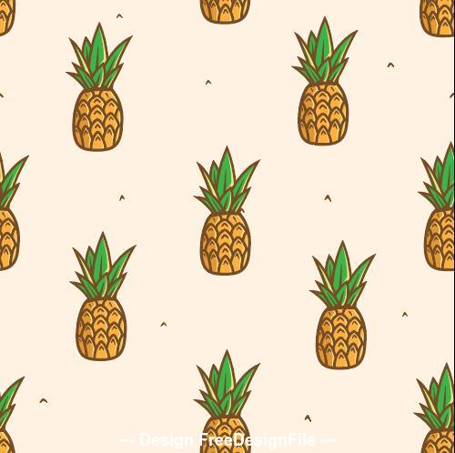 Pineapple seamless background pattern vector