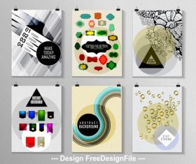 Poster background collection vector