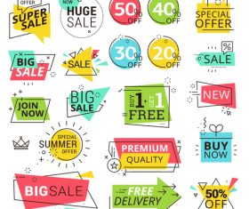 Premium labels vector
