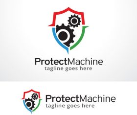 Protect machine logo vector