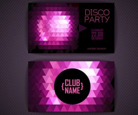 Purple background disci party flyer vector