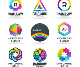Rainbow Icons vector