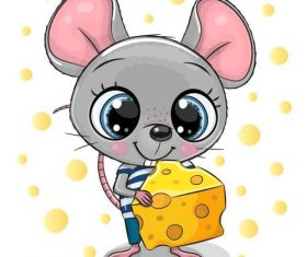 Rat cartoon illustration vector