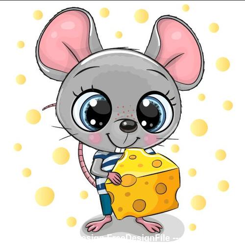 Rat cartoon illustration vector free download