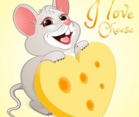 Rat cartoon symbol of New Year 2020 illustration vector