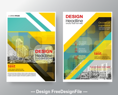 Real estate background Brochure flyer design vector