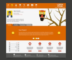 Red white website templates vector