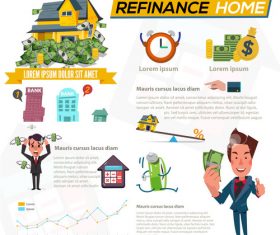 Refinance cartoon illustration vector