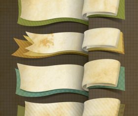 Retro ribbon banner design vector