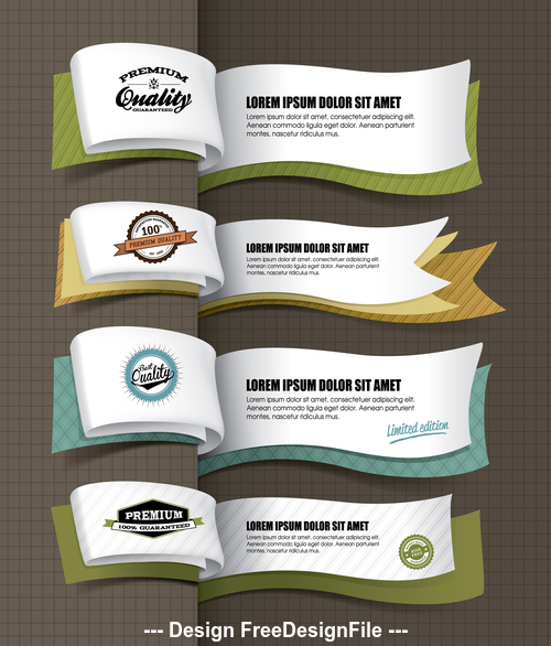 Ribbon banner design vector