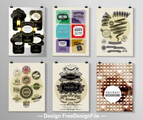 Sale poster collection vector