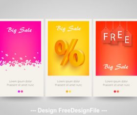Sales cover vertical banners vector