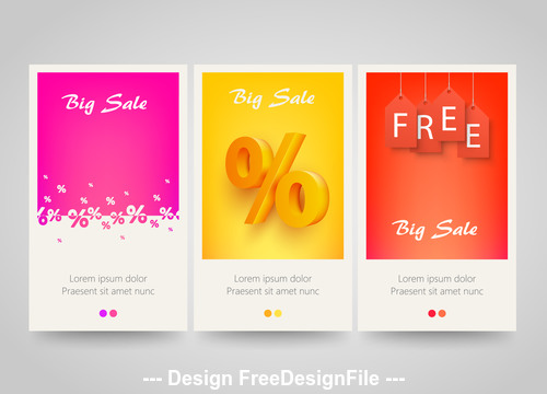 Sales cover vertical banners vector