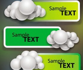 Sample text banner vector